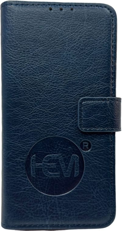 HEM Lederlook Book Case geschikt voor Apple iPhone 17 Pro – Donkerblauw (Marine Blue) – Luxe Portemonnee Hoesje met Pasjeshouder – Beschermende Wallet Case – Bookcase Hoes