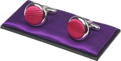 Manchetknopen - Fuchsia - Zijde