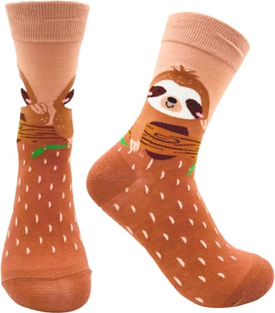 Tutti Footi - Grappige Luiaard sokken - Dierensokken - Dames Maat 36/41