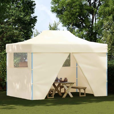vidaXL - Partytent - 280 - x - 410 - x - 315 - cm - Crèmekleurig - Oxford - Stof