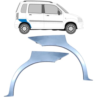 Reparatiepaneel achterspatbord voor Opel Agila 2001-2008 / Links + Rechts / Set