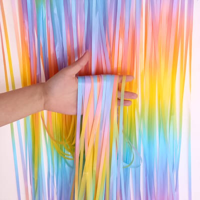 2x Deurgordijn Backdrop Gordijn Regenboog Unicorn Versiering Deur Folie Gordijn Regenboog Eenhoorn 200*100 Cm - 2 Stuks