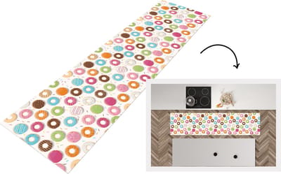 Keukenloper - Loper keuken - Patronen - Donut - Pastel - 200x50 cm - Keukenloper vinyl