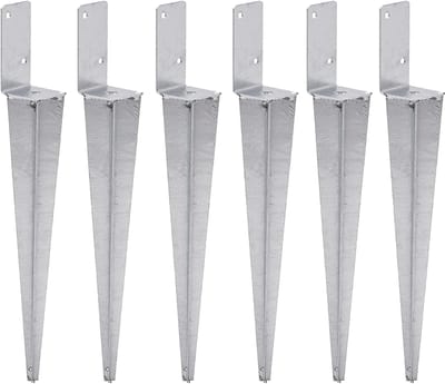 Paaldragers Om In Te Slaan - Grondankers Palen - Stevig Plaatsen - Thermisch Verzinkt Staal - 70x700mm - Zilverkleurig