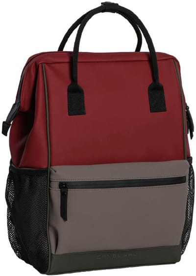 Daniel Ray Swan Hil Laptoprugzak Waterproof - 15,6" - Burgundy / Taupe / Forest Green