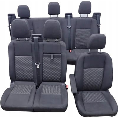 FROGUM No.77 - Stoelhoezen - Ford Transit Custom 2014-2023 6-persoons - T06 Stof - Perfecte Pasvorm - Makkelijk Te Installeren