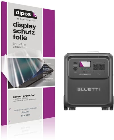 dipos – 4x Beschermfolie geschikt voor Bluetti Elite 400 | Krasbestendige & heldere Screenprotector Ultra-Thin
