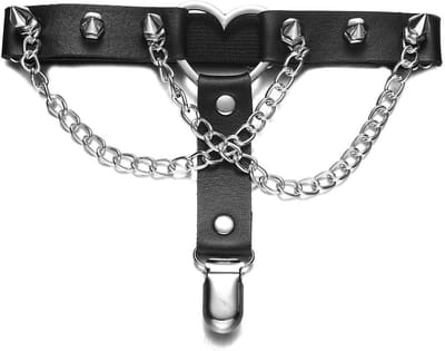 Dijen Kousenband - Elastische Band - Feest Accessoire - Met Hart Detail - 44 cm - Zwart
