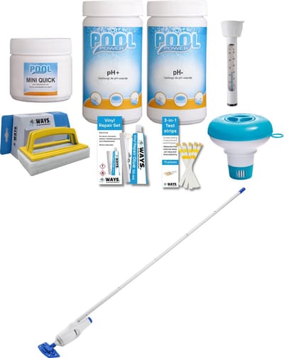 WAYS - Zwembad Onderhoud - Pakket Small & Oplaadbare zwembad stofzuiger