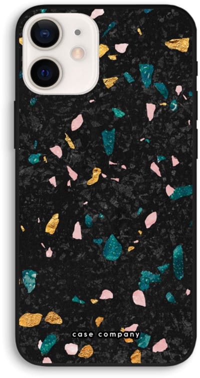 Case Company® - Hoesje geschikt voor iPhone 12 Pro hoesje - Terrazzo N°10 - Biologisch Afbreekbaar Telefoonhoesje - Bescherming alle Kanten en Schermrand