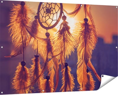 Gards Tuinposter Amulet van de Indianen - Symbool - Ketting - 150x100 cm - Tuindoek - Tuindecoratie - Wanddecoratie buiten - Tuinschilderij