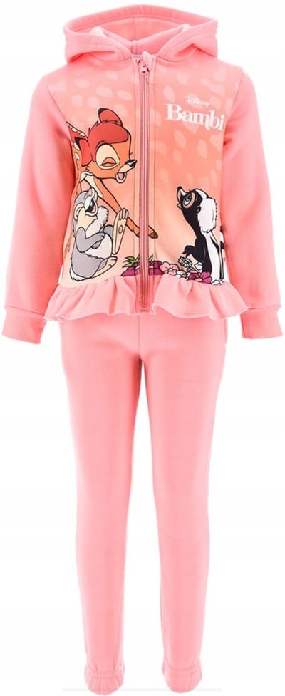 Disney Set / Huispak / Joggingpak - Bambi en Stampertje - Roze - Maat 98 (tot 3 jaar)
