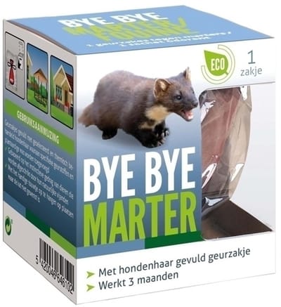 BSI - Bye Bye Marter Marterverjager - Afweer van marters - Met hondenhaar gevuld geurzakje - 1 stuk
