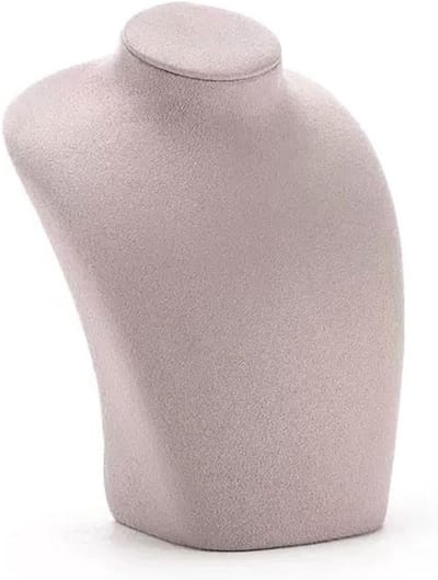 Sieraden Buste - Hanger Display - Sieraden Presenteren - Fluwelen Afwerking - 1 Stuk - Grijs