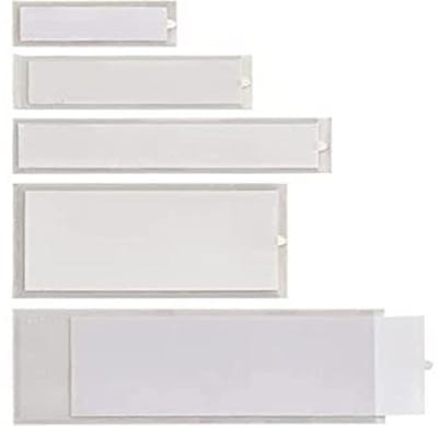 Zelfklevende etikettenhouder, transparant - 10 stuks