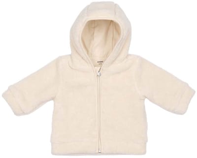 Koeka Baby jack Malmö | teddystof | baby jas | pebble | wit | 74/80