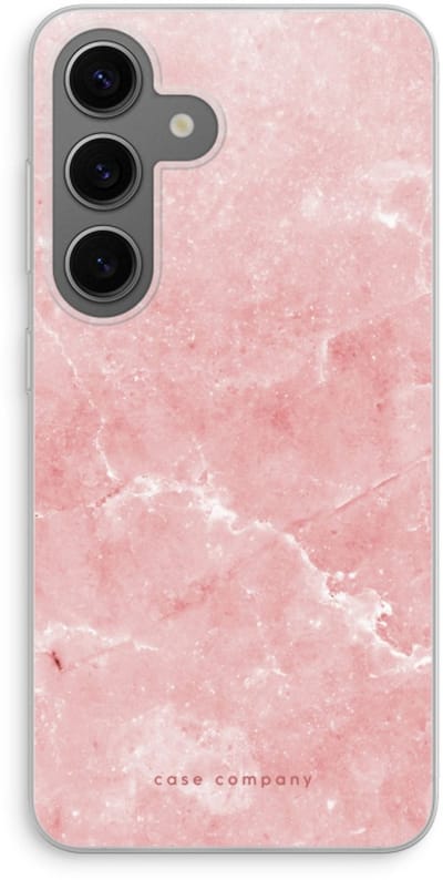 Case Company® - Hoesje geschikt voor Samsung Galaxy S24 hoesje - Roze marmer - Soft Cover Telefoonhoesje - Bescherming aan alle Kanten en Schermrand