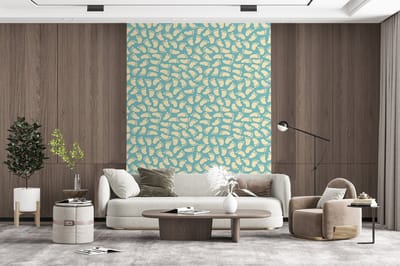 Behang - Fotobehang Patronen - Voet - Blauw - Jongens - Kinderen - Kids - Jongetje - Breedte 165 cm x hoogte 220 cm