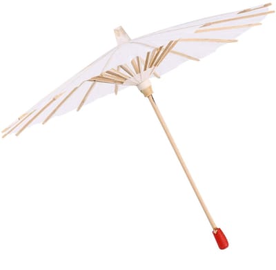 Dailygoods- Paraplu Decoratief - Papieren Paraplu - Bruidsparasol - Cosplay Prop - Diameter 20cm - Duurzaam Houten Rib - Decoratieve Paraplu