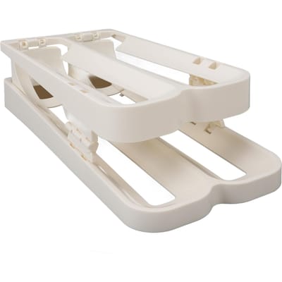 Koelkast Eierdispenser Ruimtebesparend Opvouwbaar Rollend Koelkast Eierorganizer voor Thuis white