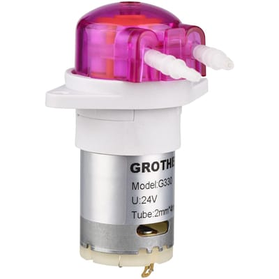 Pompe péristaltique GROTHEN Pompe doseuse Mini pompe Pompe à eau auto-amorçante liquide Tube en silicone pour 24V  2x4mm