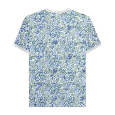 Lambretta Heren SS25 Paisley T-shirt (Grijs/Navy)