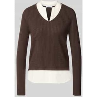 Shirt met lange mouwen van viscosemix in tricotlook