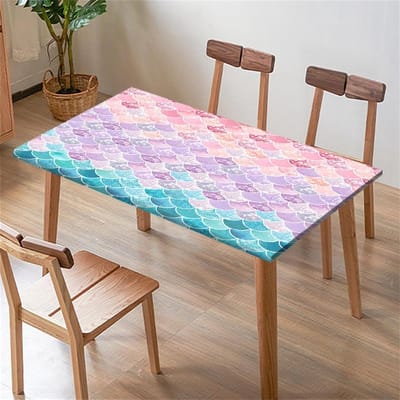 Tafelhoes Rechthoekig - Tafelkleed Beschermhoes - Buitenfeest Decoratie - Elastische Rand - 244x77cm - Visschalen