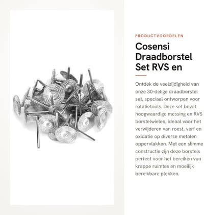 Dailygoods- Draadborstel Set 30 Stuks - Borstelset Boormachine - Borstelstrip - Roestverwijdering - Polijstwielen - Geschikt voor Smalle Ruimtes