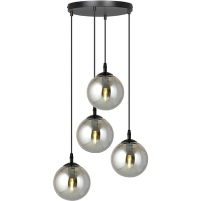 Glazen hanglamp eetkamer Cosmo rond 4-lichts | NADUVI Collection