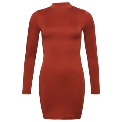 Korte tricot damesjurk met trechtervormige hals Superdry