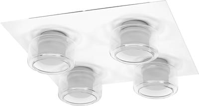 OSRAM ORBIS Flame wand- en plafondlamp met LED, wit, 22W, 1400lm, 3000/4000K, kleurtemperatuur instelbaar via wandschakelaar (koud wit en warm wit), IP44 bescherming tegen vreemde voorwerpen en spatwater
