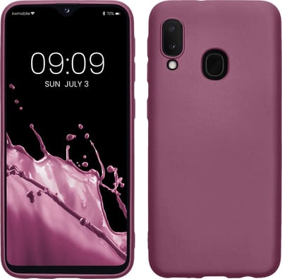 kwmobile telefoonhoesje geschikt voor Samsung Galaxy A20e - Hoesje voor smartphone - Back cover in metallic lila