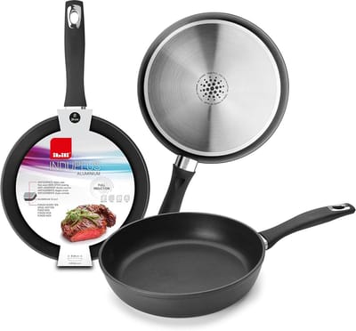 Koekenpan aluminium 22 cm antiaanbaklaag geschikt voor inductie