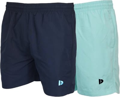 2-Pack Donnay - Sport/Zwemshort (Toon) - Sportbroek - Heren - Navy/Aruba blue (617) - maat M