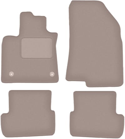 Beige veloursmatten voor: Dacia Logan III sedan, stationwagen (2021-)