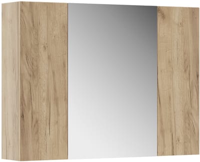 Vicco Leopold Badkamerspiegelkast – 80 x 59.2 cm met planken Krachtige eik goud