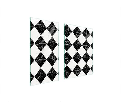 TMK ArtDeko Mozaïek - Snijplank - Glas - 75x52cm - Hartvorm
