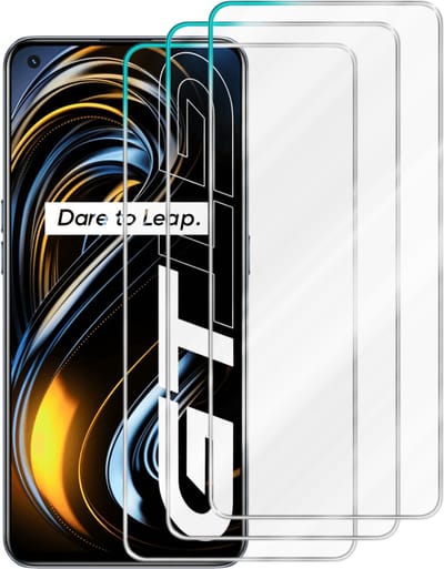 Cadorabo 3x Screenprotector geschikt voor Realme GT - Beschermende Pantser Film in - Getemperd (Tempered) Display beschermend glas in 9H hardheid met 3D Touch
