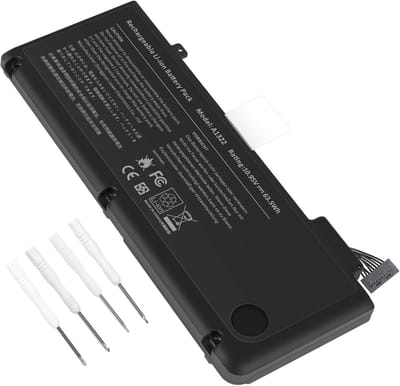 Vervangbare batterij voor MacBook Pro 13 Inch (2009-2012) - A1278 A1322, 63.5 Wh, Lange levensduur, Hoge capaciteit, Betrouwbare prestaties
