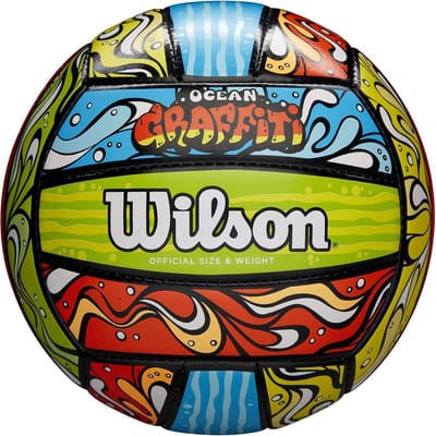 Beachvolleybal Officiële Maat met Uniek Kleurrijk Graffiti Design