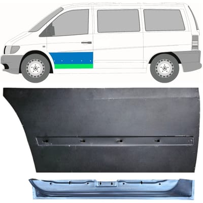 Reparatiepaneel voor deur voor Mercedes Vito I W638 1996-2003 / Links / Set
