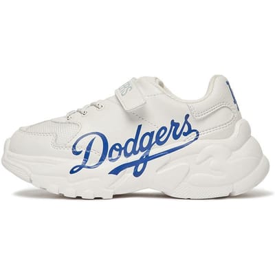 MLB Big Ball Chunky Mode Velcro Basse Top Chaussures Décontractées Baskets Enfant Blanc Cassé 7ASHC202N-07WHS 36 white