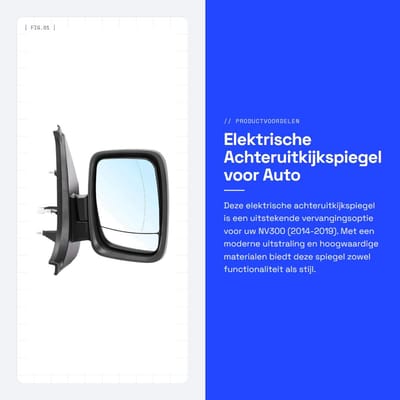 Dailygoods - Elektrische Achteruitkijkspiegel voor Auto NV300 2014-2019