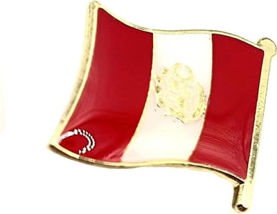 Vlag Pin Badge - Landen Badge - Accessoires Versieren - Embleem Ontwerp - 10 g - Peru