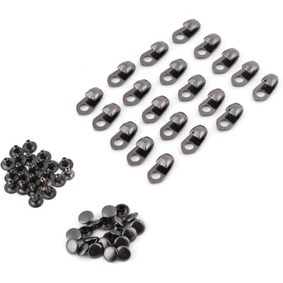 Lot de 20 crochets de bottes avec rivets pour réparation, camping, randonnée et escalade