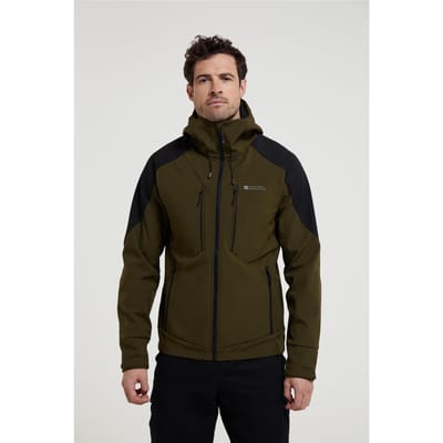 Mountain Warehouse Heren Radius gerecyclede softshell jas (Kaki Groen)