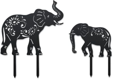 Olifant tuin decoratie metalen paal voor dierenliefhebbers