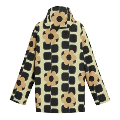Regatta Dames Orla Kiely Gigantische Vierkante Bloemen Middellange Waterdichte Jas (Monochrome)