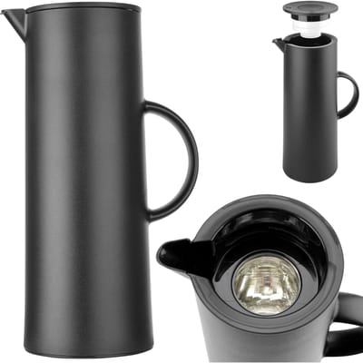 Thermoskan met drukknop en glazen binnenfles 1 l Hendi 449615